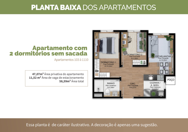 APARTAMENTO NA PLANTA COM 2 DORMITÓRIOS – SAPUCAIA DO SUL – NOVA SAPUCAIA