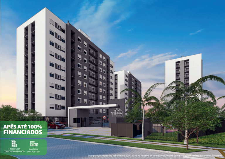 APARTAMENTO NA PLANTA COM 2 DORMITÓRIOS – GRAVATAÍ – CADIZ