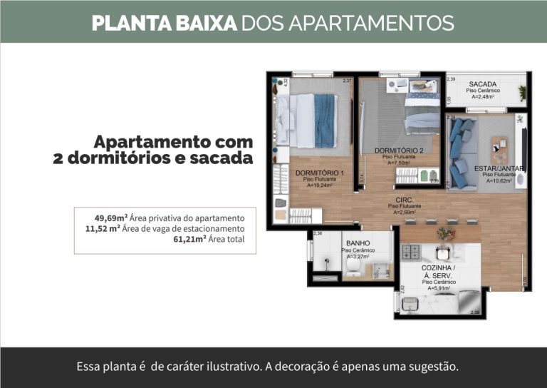 APARTAMENTO NA PLANTA COM 2 DORMITÓRIOS – NOVO HAMBURGO – RONDÔNIA