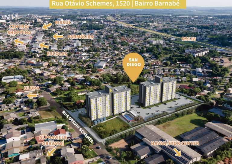 APARTAMENTO NA PLANTA EM GRAVATAÍ – BAIRRO BARNABÉ