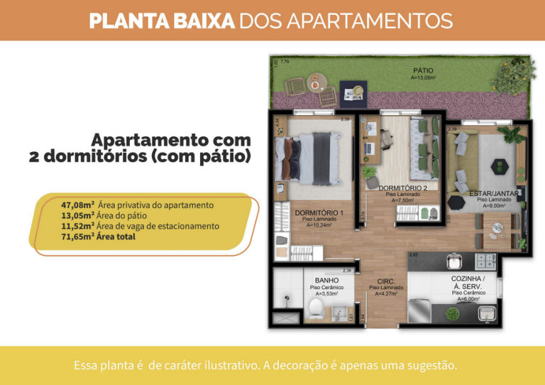 APARTAMENTO NA PLANTA EM GRAVATAÍ – BAIRRO BARNABÉ