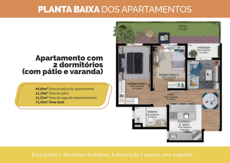 APARTAMENTO NA PLANTA EM GRAVATAÍ – BAIRRO BARNABÉ