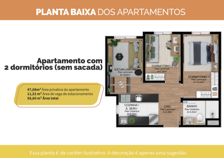 APARTAMENTO NA PLANTA EM GRAVATAÍ – BAIRRO BARNABÉ