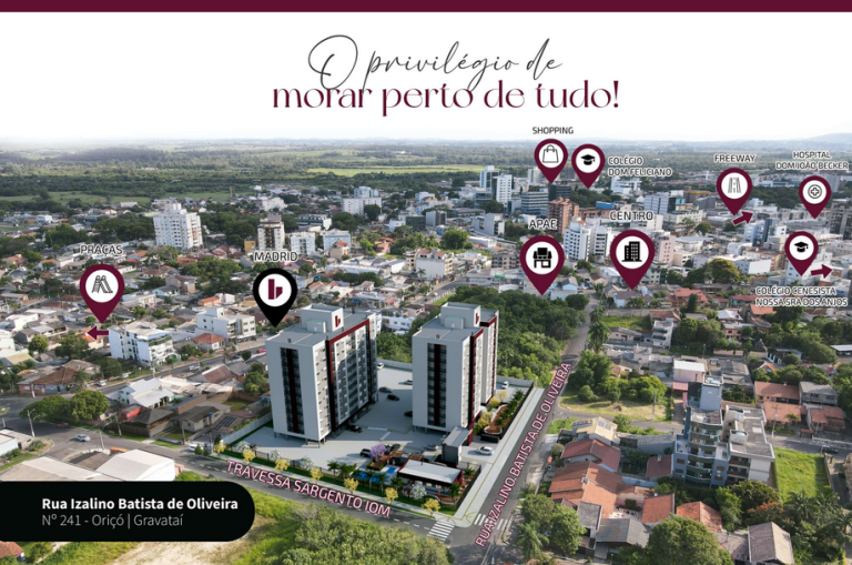 APARTAMENTO NA PLANTA EM GRAVATAÍ – BAIRRO ORIÇÓ